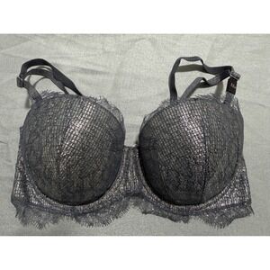 Victoria's Secret Dream Angels Lace Push Up‎ Multiway Bra 32D Gray Silver NWT